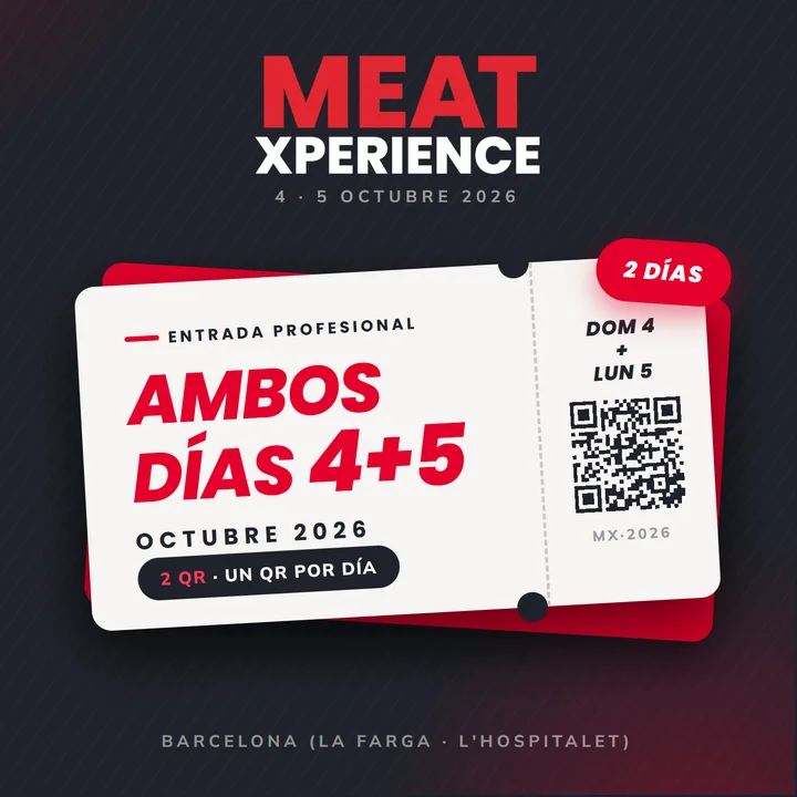 Entrada de Meat Xperience para los dos días, con un QR por día.